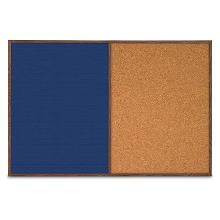 United Visual Products Slim Style Indoor Enclosed Radius Corkbo UVRDS42SB-GOLD-BLSPRU